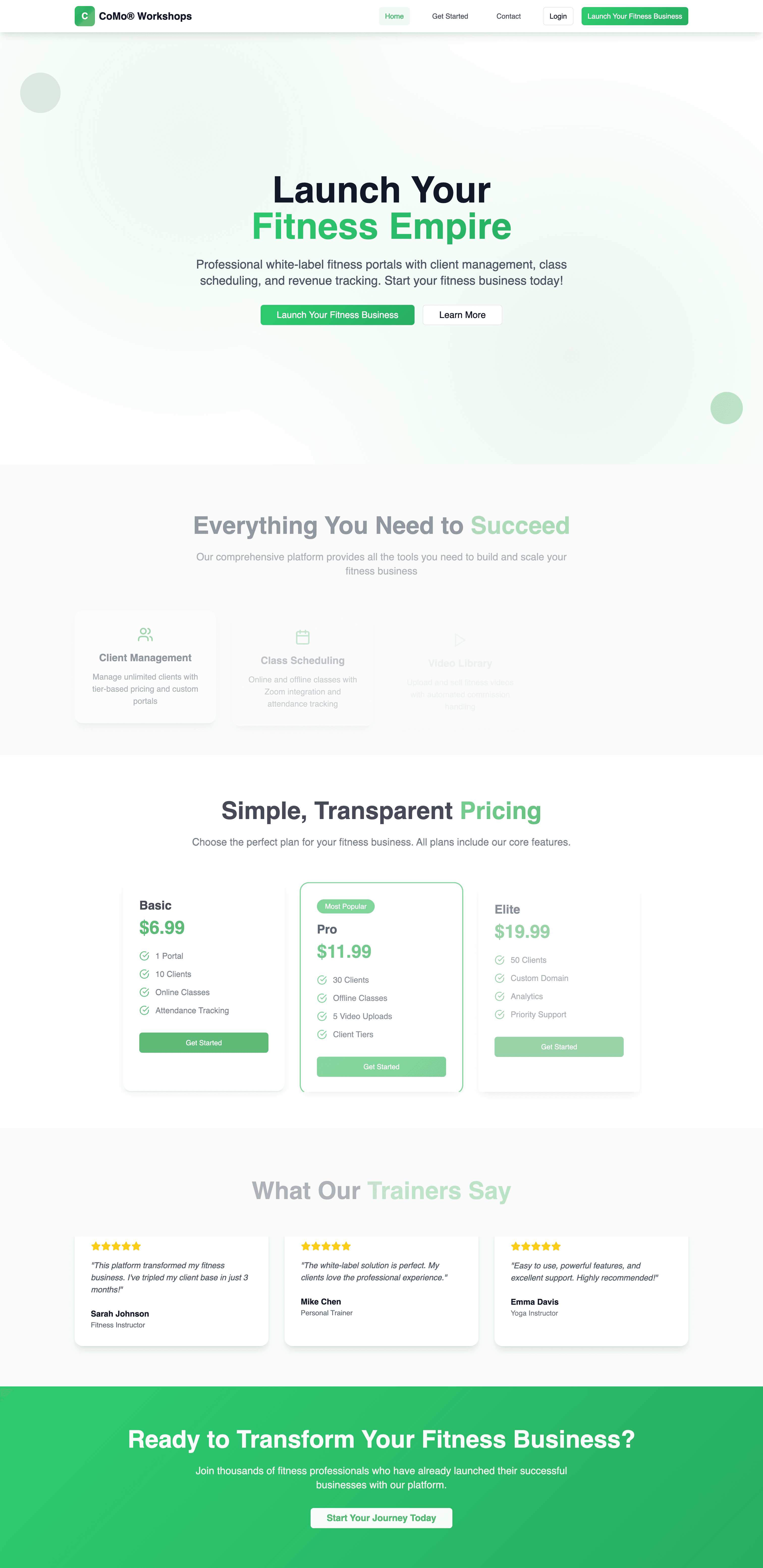 CoMo Studio - Coaching & Pilates Digital Ecosystem