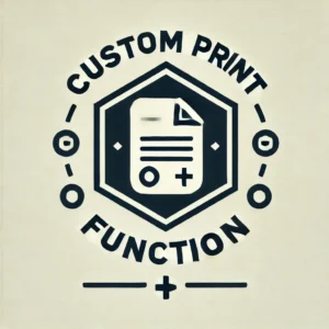 Custom Print Function Code